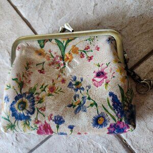 Patricia Nash Coin Purse Card Holder Wallet in Brown Floral Print Leather